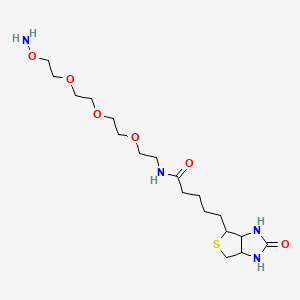 Chemical structure of Biotin-PEG3-oxyamine