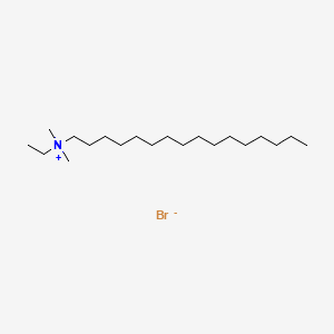 Chemical structure of Cetyldimethylethylammonium bromide