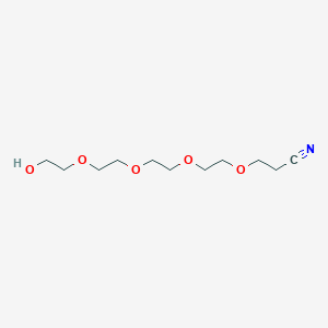 Chemical structure of Hydroxy-PEG4-C2-nitrile