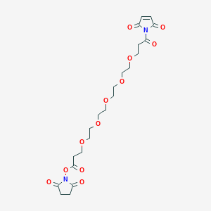 Chemical structure of Mal-CO-PEG5-NHS ester
