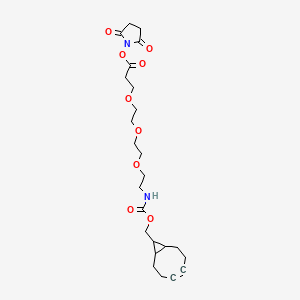 Chemical structure of endo-BCN-PEG3-NHS ester