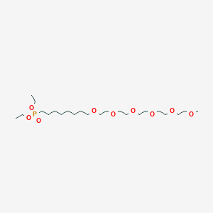 Chemical structure of m-PEG6-C6-phosphonic acid ethyl ester