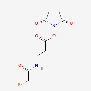 Chemical structure of Succinimidyl 3-(bromoacetamido)propionate