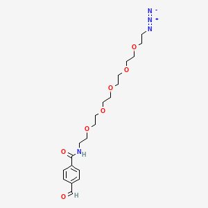 Chemical structure of N3-PEG5-aldehyde