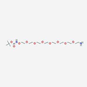 Chemical structure of t-Boc-Aminooxy-PEG7-amine