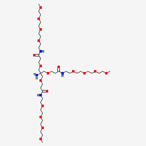 Chemical structure of Amino-Tri-(m-PEG4-ethoxymethyl)-methane