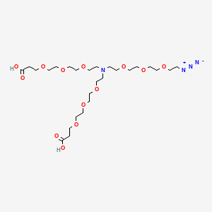Chemical structure of N-(Azido-PEG3)-N-bis(PEG3-acid)