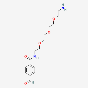 Chemical structure of Ald-Ph-amido-PEG3-C2-NH2