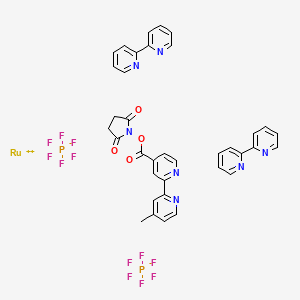 Chemical structure of Ru(bpy)2(mcbpy-O-Su-ester)(PF6)2