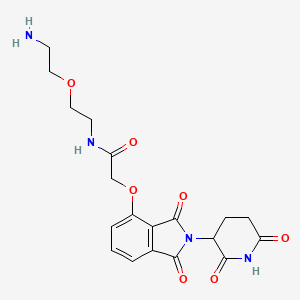 Chemical structure of Thalidomide-O-amido-PEG-C2-NH2