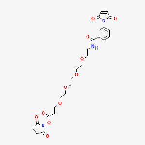 Chemical structure of Mal-Ph-CONH-PEG4-NHS ester