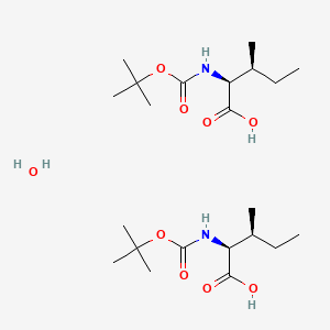 Chemical structure of Boc-L-isoleucine hemihydrate