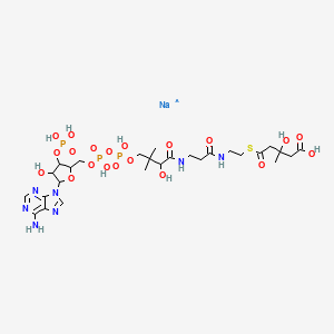 Chemical structure of DL-3-Hydroxy-3-methylglutaryl coenzyme A disodium