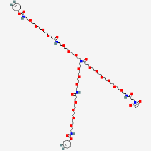 Chemical structure of N-(Mal-PEG6)-N-bis(PEG7-TCO)