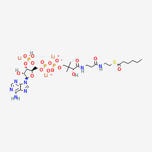 Chemical structure of Hexanoyl coenzyme A trilithium