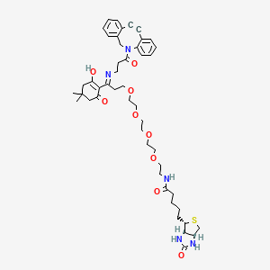 Chemical structure of Dde Biotin-PEG4-DBCO