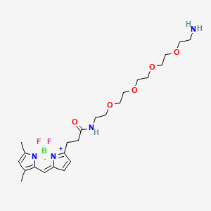 Chemical structure of BDP FL-PEG4-amine