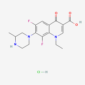 Chemical structure of Lomefloxacin-d5 hydrochloride