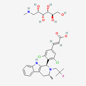 Chemical structure of Taragarestrant meglumine