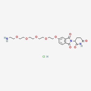 Chemical structure of Thalidomide-PEG5-NH2 hydrochloride
