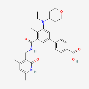 Chemical structure of Tazemetostat de(methyl morpholine)-COOH