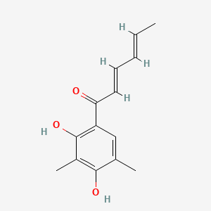 Chemical structure of Sorbicillin