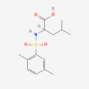 Chemical structure of ((2,5-Dimethylphenyl)sulfonyl)leucine