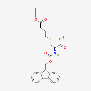 Chemical structure of Fmoc-Cys(tert-butoxycarnylpropyl)-OH