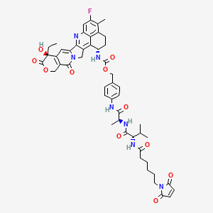 Chemical structure of MC-VA-PAB-Exatecan