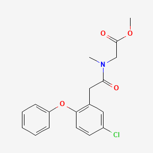 Chemical structure of Methyl 2-(2-(5-chloro-2-phenoxyphenyl)-N-methylacetamido)acetate