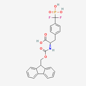 Chemical structure of Fmoc-Phe(CF2PO3)-OH