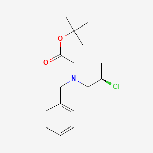 Chemical structure of tert-Butyl (R)-N-benzyl-N-(2-chloropropyl)glycinate