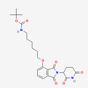 Chemical structure of Thalidomide-O-C6-NHBoc