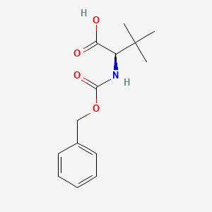 Chemical structure of (R)-2-(((Benzyloxy)carbonyl)amino)-3,3-dimethylbutanoic acid