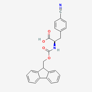 Chemical structure of Fmoc-D-Phe(4-CN)-OH