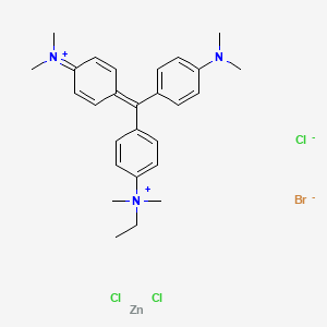 Chemical structure of Methyl Green zinc chloride