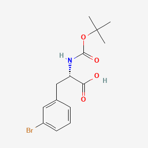 Chemical structure of Boc-Phe(3-Br)-OH