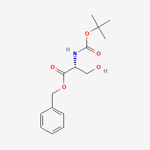 Chemical structure of Benzyl (tert-butoxycarbonyl)-D-serinate