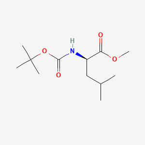 Chemical structure of Methyl (tert-butoxycarbonyl)-D-leucinate