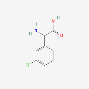 Chemical structure of 2-Amino-2-(3-chlorophenyl)acetic acid