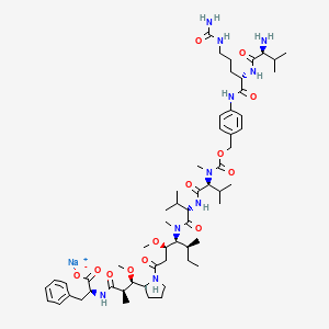 Chemical structure of Val-Cit-PAB-MMAF sodium