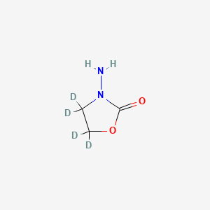 Chemical structure of 3-Amino-2-oxazolidinone-d4