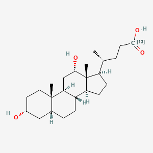Chemical structure of Deoxycholic acid-13C