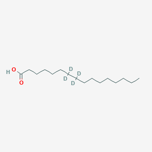 Chemical structure of Palmitic acid-d4