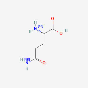 Chemical structure of L-Glutamine-15N2