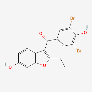 Chemical structure of 6-Hydroxybenzbromarone