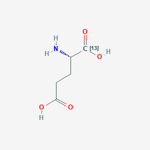 Chemical structure of L-Glutamic acid-1-13C