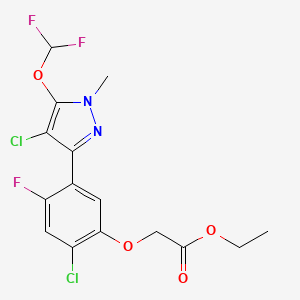 Chemical structure of Pyraflufen-ethyl
