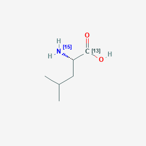 Chemical structure of L-Leucine-1-13C,15N