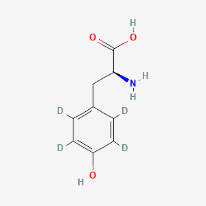 Chemical structure of L-Tyrosine D4